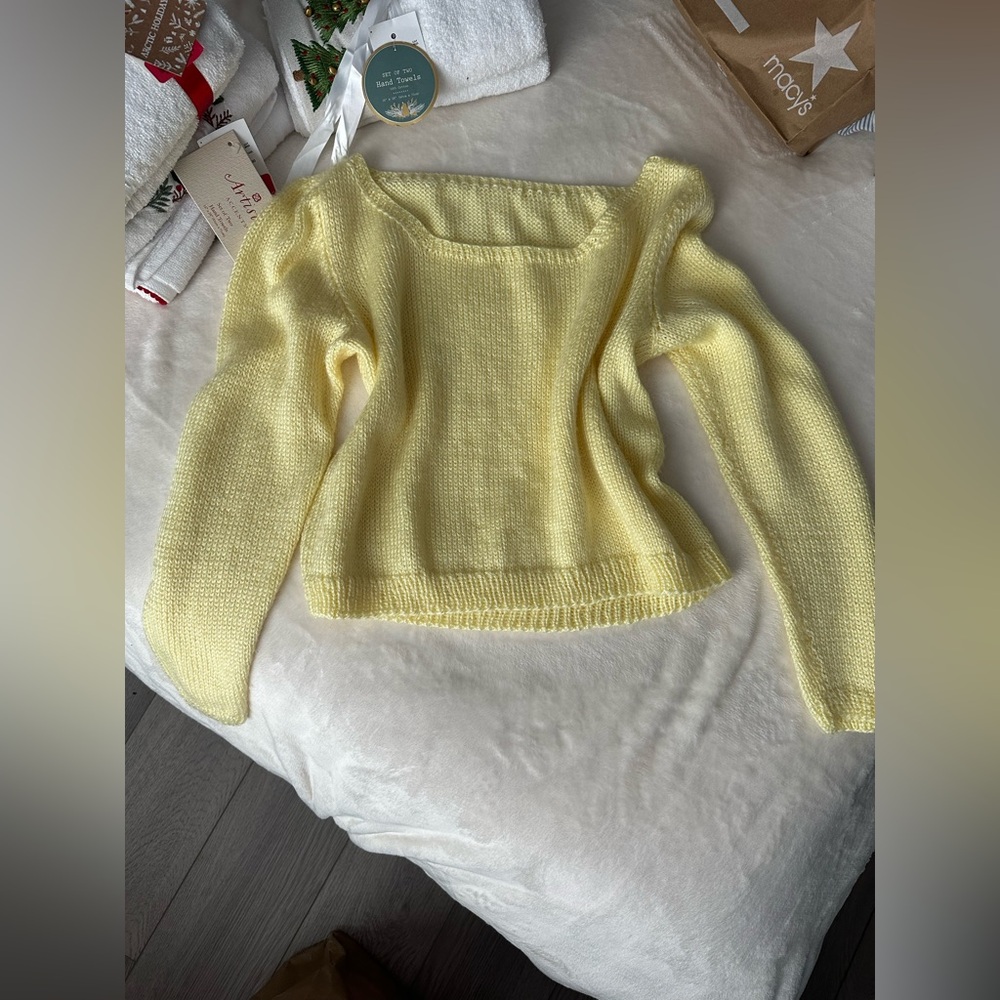 Yellow Women's Sweater handmade